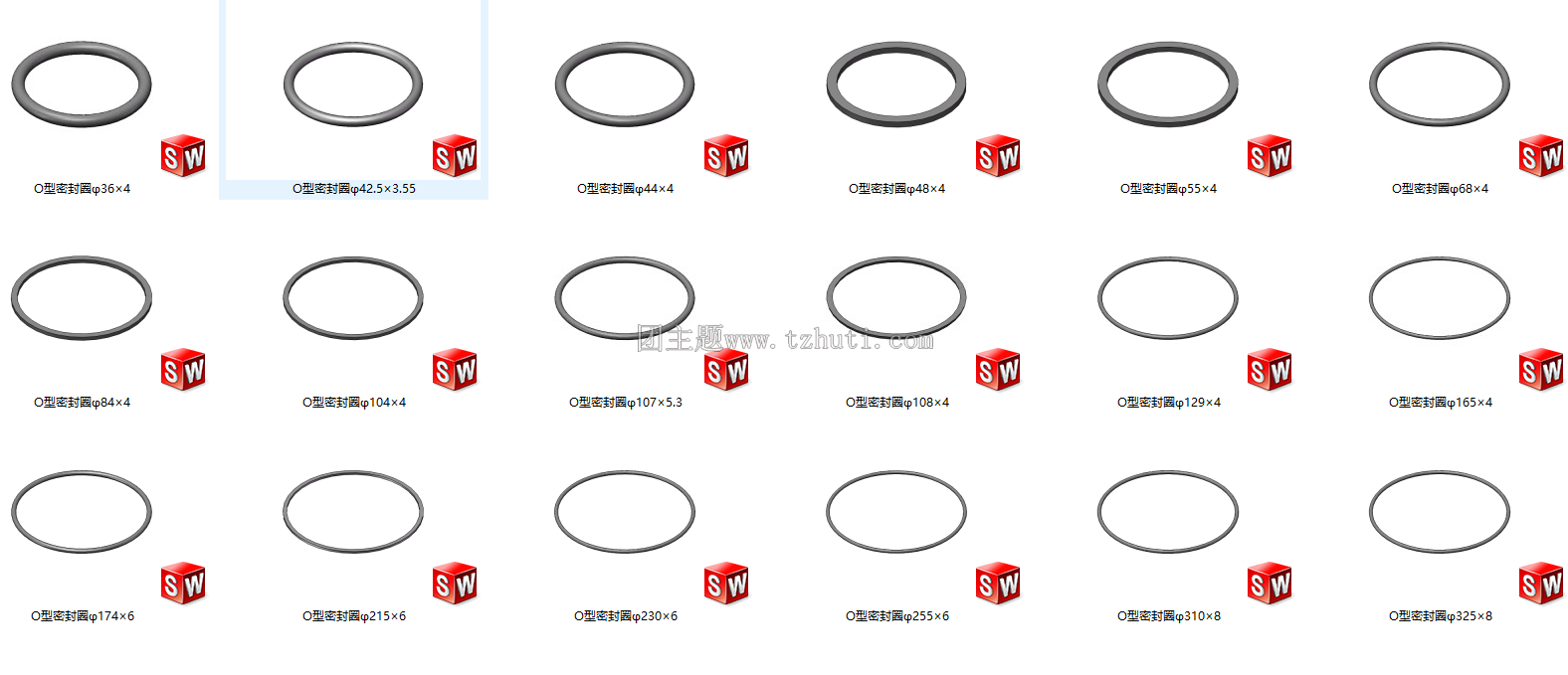 【Solidworks】常用国标件标准件库螺栓 螺母 轴承 密封圈 铆钉 平弹垫圈 轴孔挡圈 弹簧 键销钉等